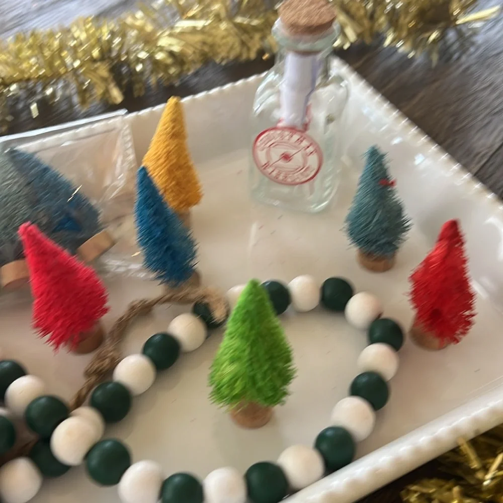Misc. Christmas Tray Decor Target mini trees etc.
